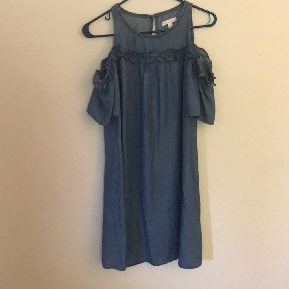 Lauren Conrad Denim Cold Shoulder Dress